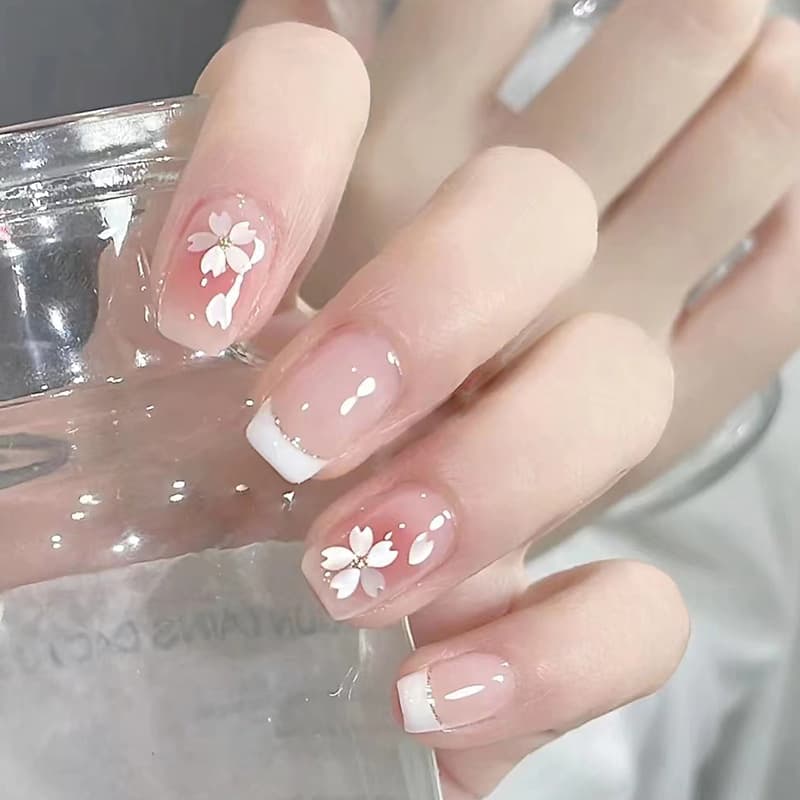 Nude Flower Charm Press-On Nails by Winails