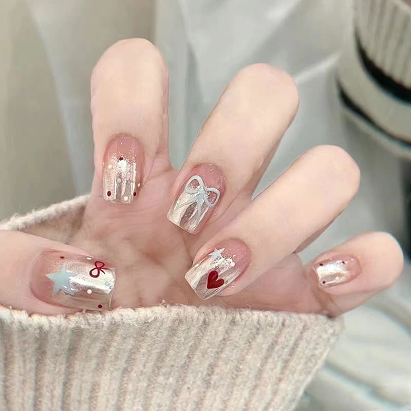 Ribbon and Gift Box Classic Press-On Nails by Winails